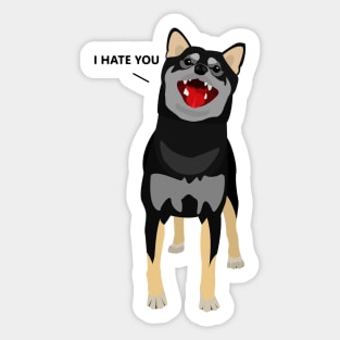 Black Shiba Inu Sticker